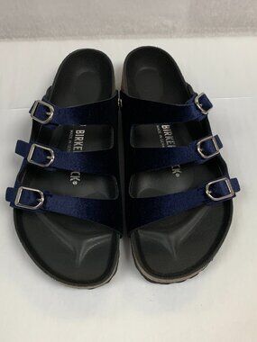 Birkenstock Florida Fresh Rivet Logo Midnight Velvet Narrow Width Sandals